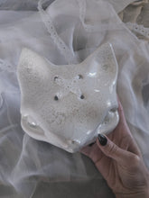 Load image into Gallery viewer, Snow Kitsune Ceramic Meep Mask