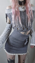 Load image into Gallery viewer, Grey Crochet Sweater