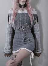 Load image into Gallery viewer, Grey Crochet Sweater