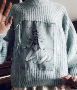 Pastel Blue Frosting Sweater