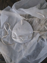Load image into Gallery viewer, Lavender Filigree Bun Ceramic Meep Mask
