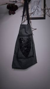 Black Heart Tote Bag