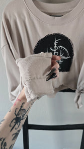 Moth-bitten crop sweater