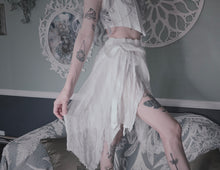 Load image into Gallery viewer, Distressed Flowy Skirt
