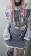 Load image into Gallery viewer, Grey Crochet Sweater
