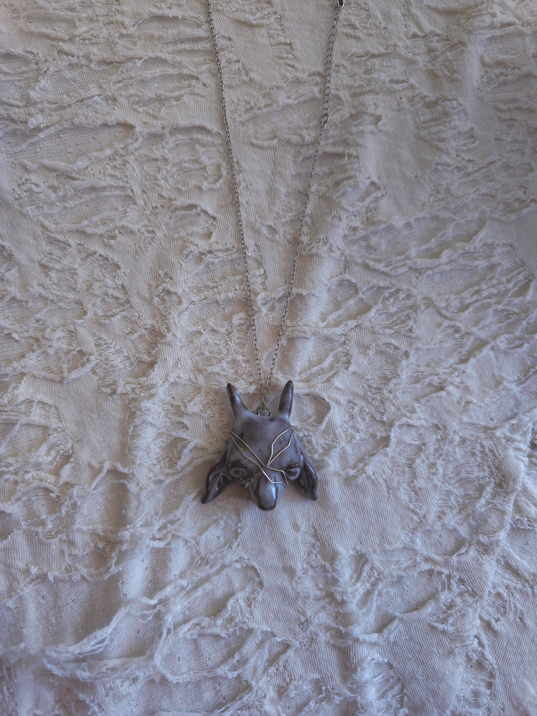 Ceramic Goat Necklace
