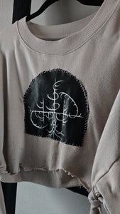 Moth-bitten crop sweater