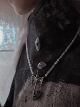 Load image into Gallery viewer, Angel Bat Rose Quartz Necklace
