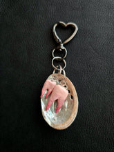 Load image into Gallery viewer, Abalone teeth keychain
