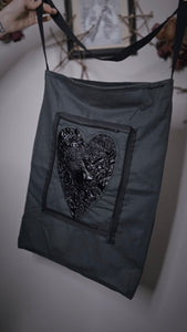 Black Heart Tote Bag