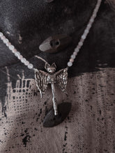 Load image into Gallery viewer, Angel Bat Rose Quartz Necklace

