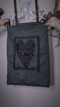 Load image into Gallery viewer, Black Heart Tote Bag
