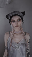 Load image into Gallery viewer, Cat Ear Striped Crochet Hat

