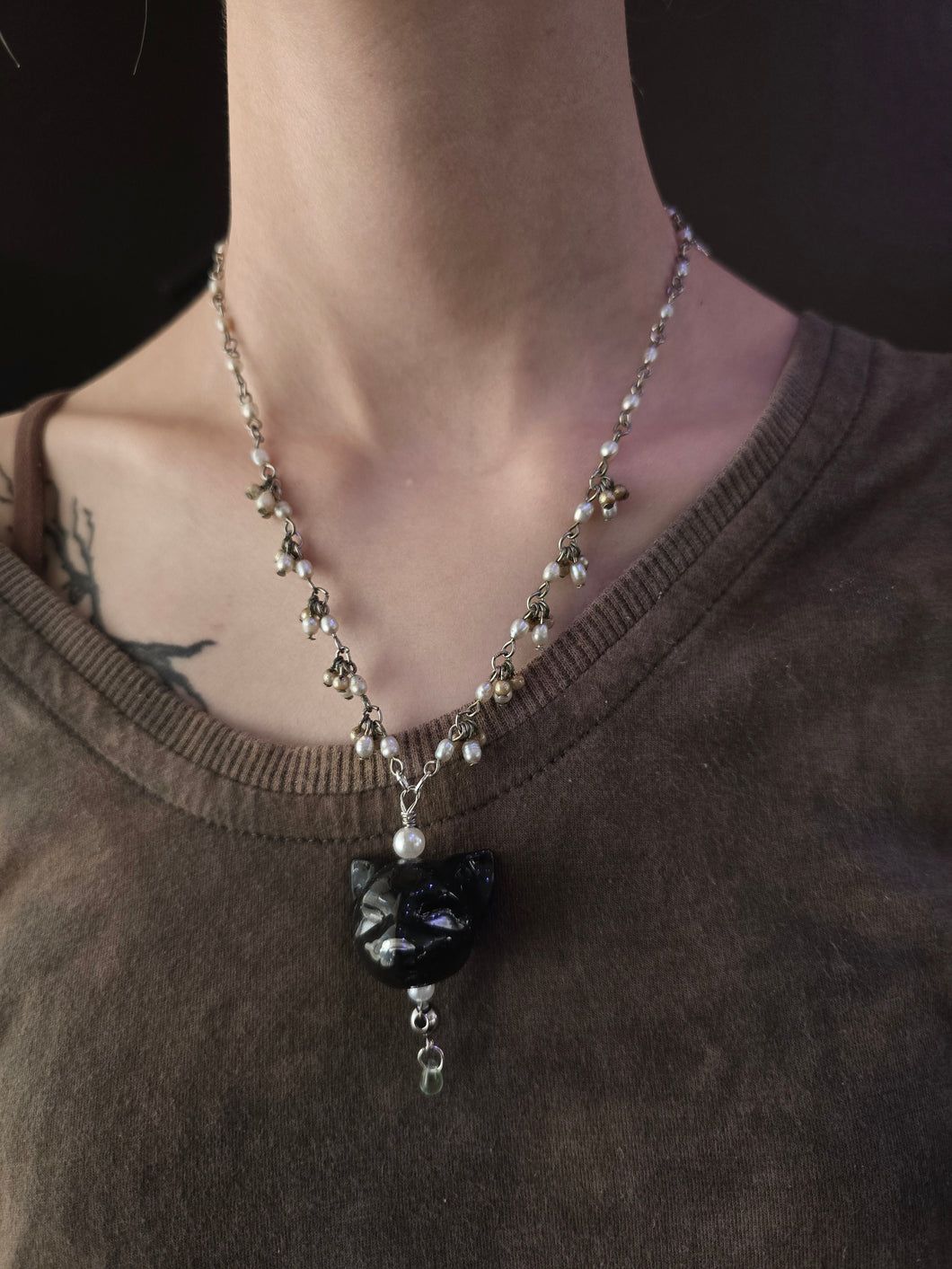 Lucky Cat Vintage necklace