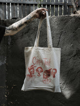 Load image into Gallery viewer, Circus Tent red ink tote bag
