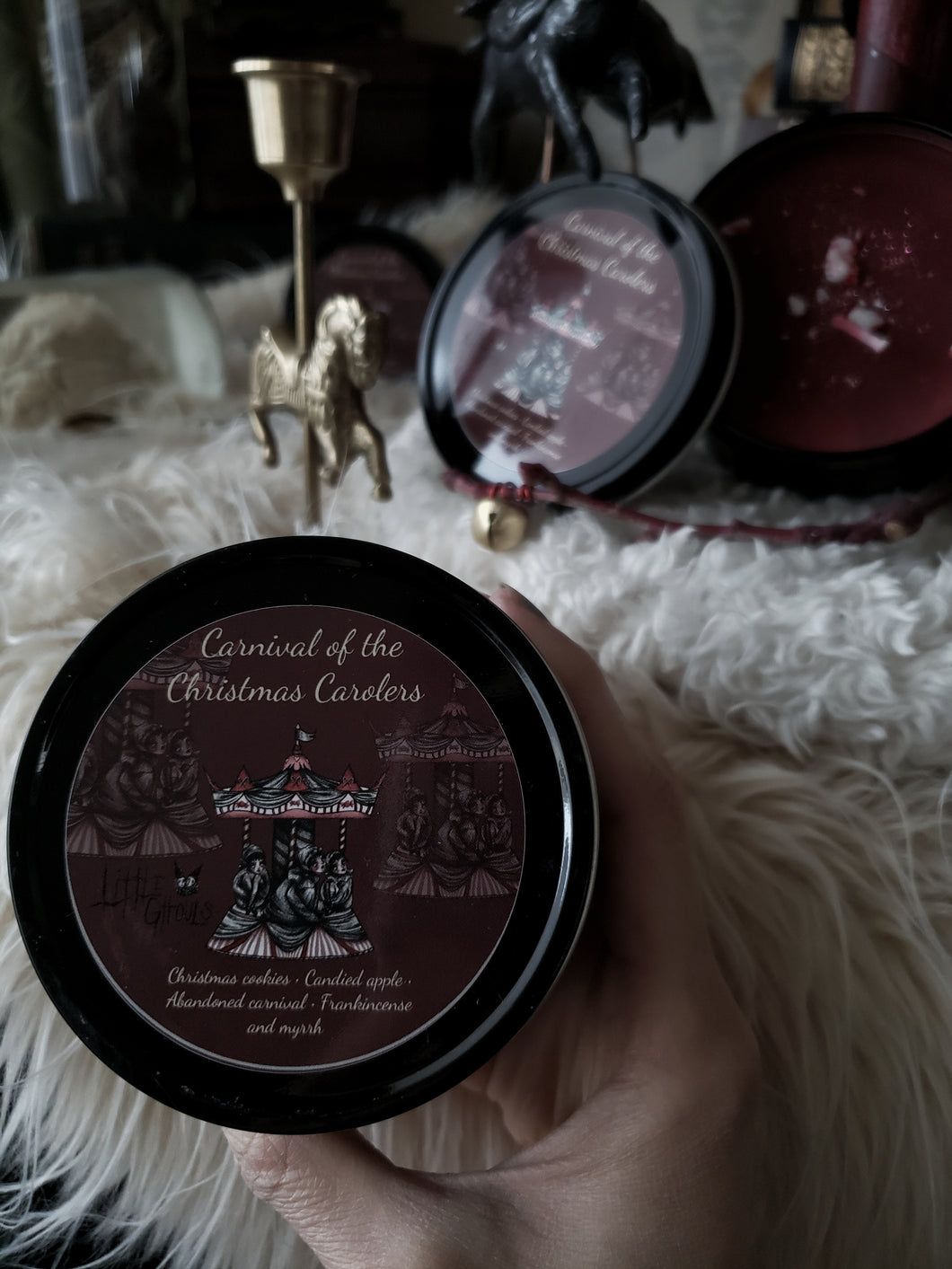 Carnival of the Christmas Carolers Candle
